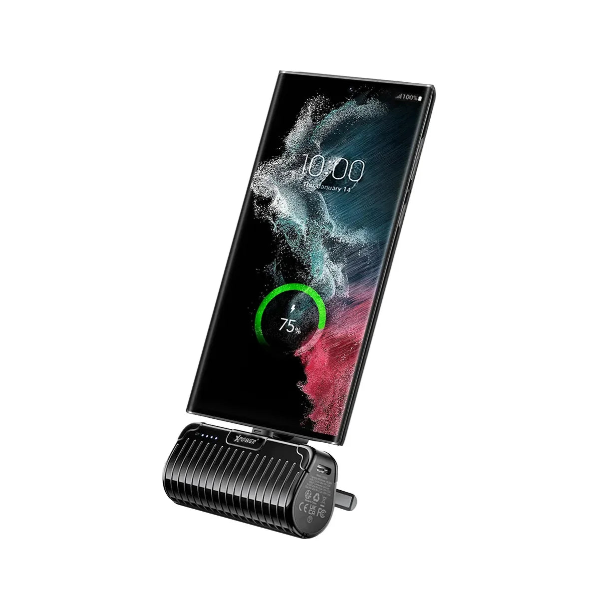 XPower PD5A 2 In 1 5000mAh Mini Type-C 20W Power Bank with Foldable Stand-Black - Tashqila XPower PD5A 2 In 1 5000mAh Mini Type-C 20W Power Bank with Foldable Stand-Black - Tashqila